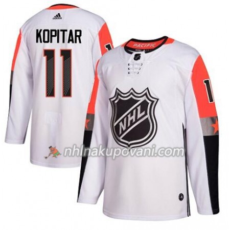Los Angeles Kings Dresy Anze Kopitar 11 2018 NHL All-Star Pacific Division Adidas Bílá Authentic - Pánské